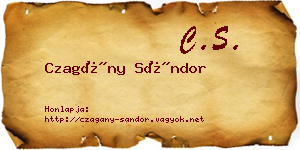 Czagány Sándor névjegykártya