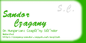 sandor czagany business card